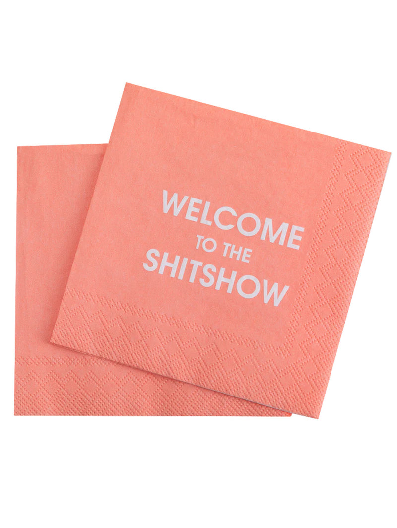 Welcome To The Shitshow - Cocktail Napkin-CHEZ GAGNE LETTERPRESS-Over the Rainbow