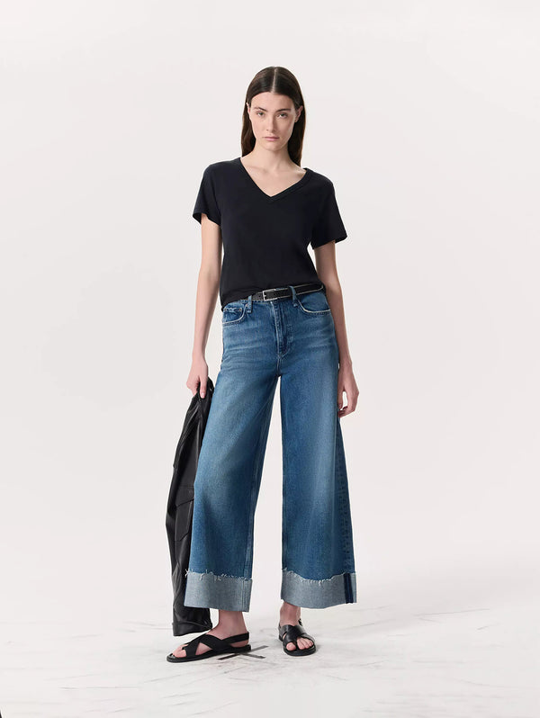 Sofie High Rise Wide Leg Cuff Jean - Atlantic-RAG + BONE-Over the Rainbow