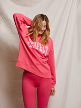 Perfect Sweatshirt Top - Pink Bloom-PERFECTWHITETEE-Over the Rainbow