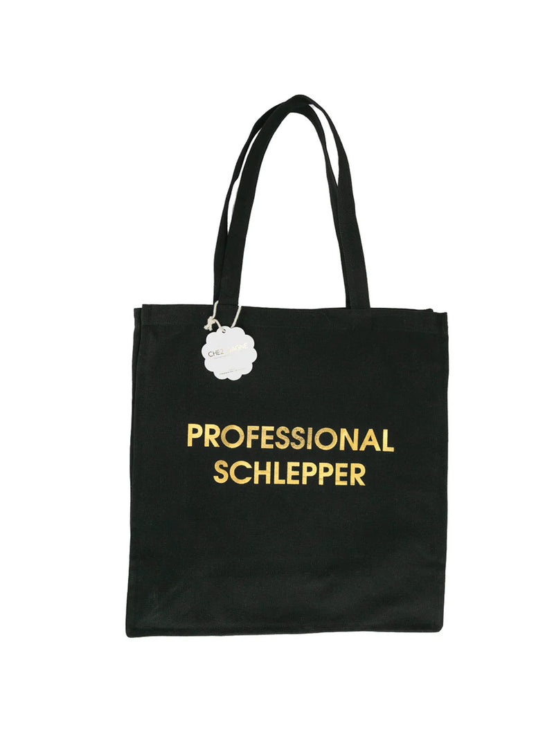 Professional Schlepper - Oversized Tote Bag-CHEZ GAGNE LETTERPRESS-Over the Rainbow