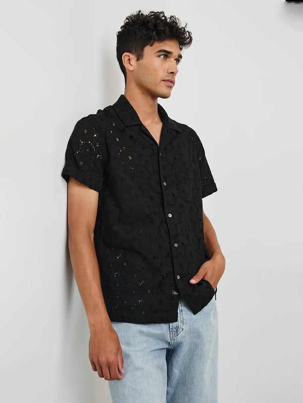 Tyler Shirt - Black Floral-Rails-Over the Rainbow