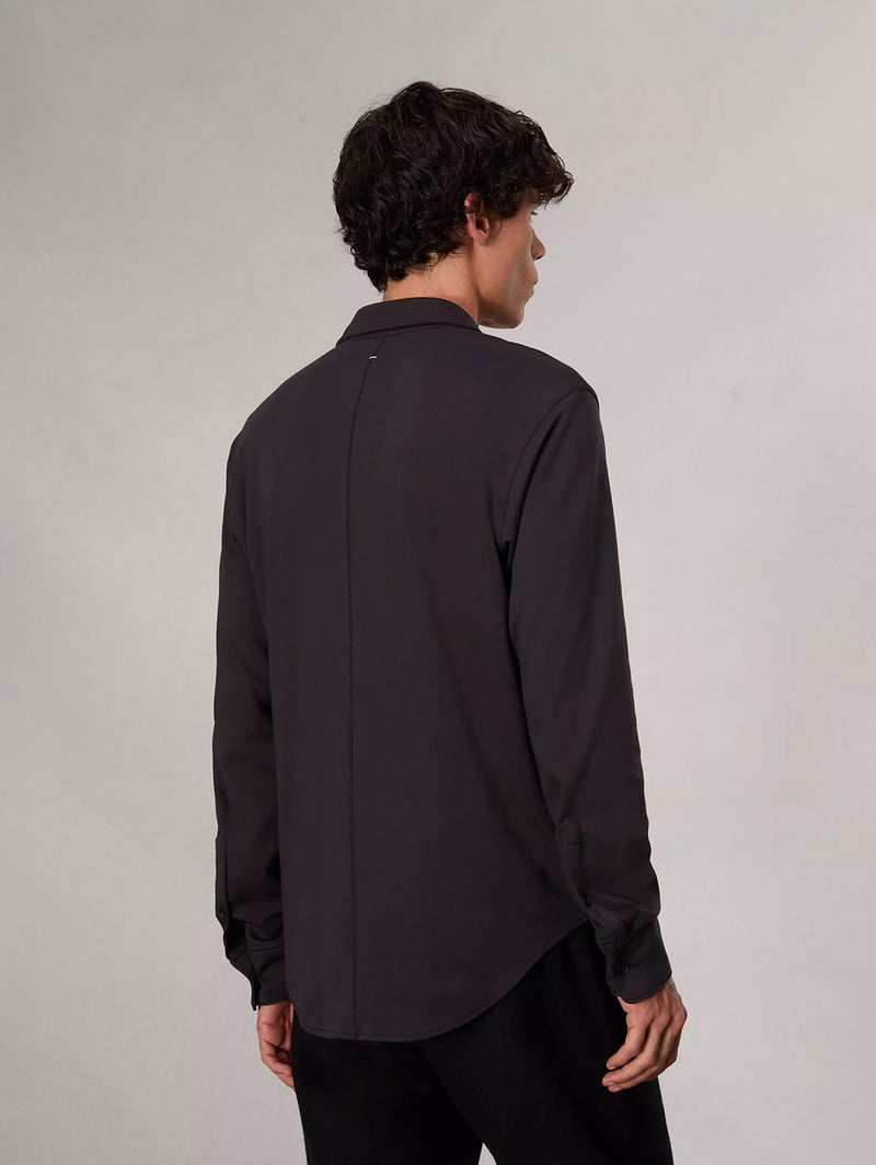 Tomlin Pima Cotton Shirt - Black-RAG + BONE-Over the Rainbow