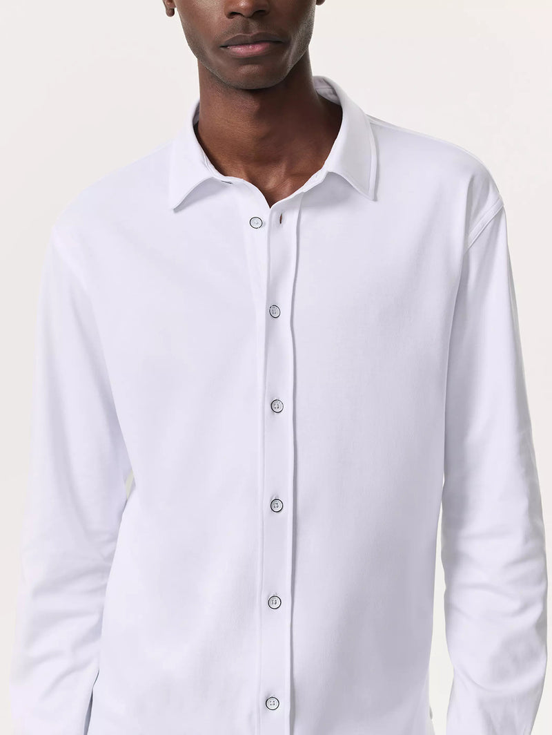 Tomlin Pima Cotton Shirt - White-RAG + BONE-Over the Rainbow