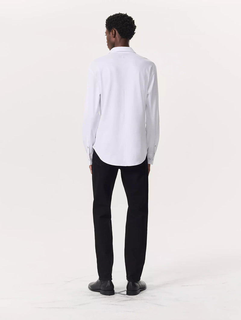 Tomlin Pima Cotton Shirt - White-RAG + BONE-Over the Rainbow