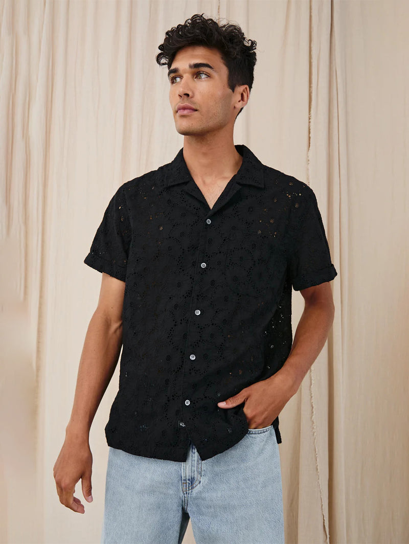 Tyler Shirt - Black Floral-Rails-Over the Rainbow