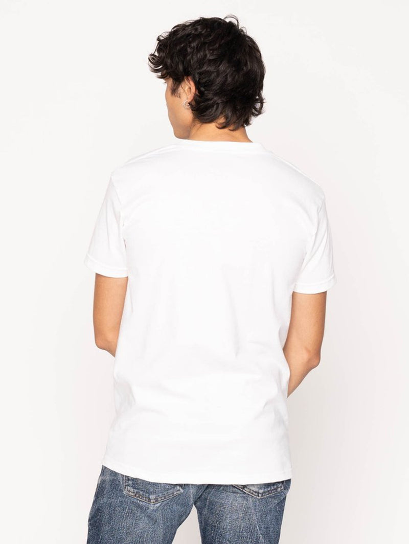 Contrast Pocket Tee - Dobby Patchwork White-Naked & Famous-Over the Rainbow