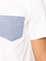 Contrast Pocket Tee - Dobby Patchwork White-Naked & Famous-Over the Rainbow