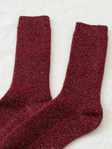 Winter Sparkle Socks - Wine-LE BON SHOPPE-Over the Rainbow