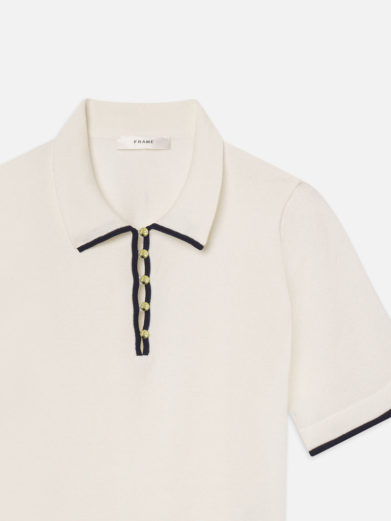 The Sport Polo - Cream Multi-FRAME-Over the Rainbow