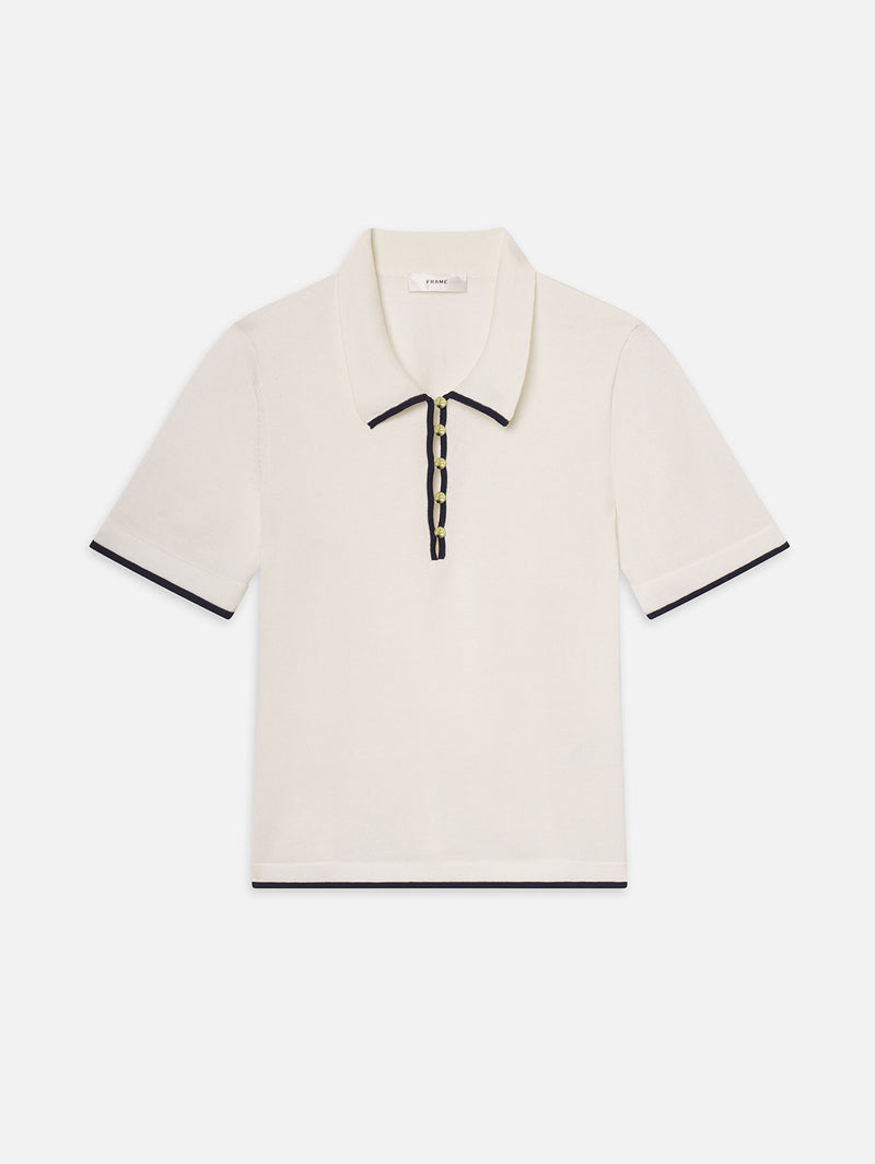 The Sport Polo - Cream Multi-FRAME-Over the Rainbow