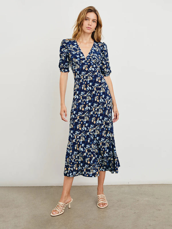 Zariah Dress - Navy Flora-Rails-Over the Rainbow