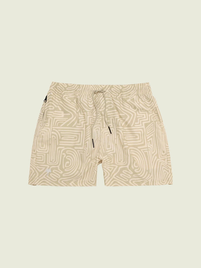 Swim Short - Cream Golconda-OAS-Over the Rainbow