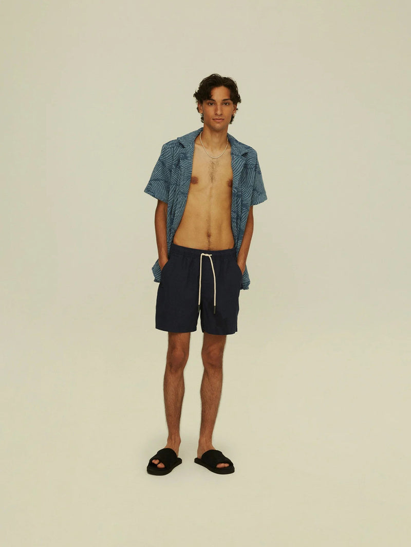 Linen Short - Navy-OAS-Over the Rainbow