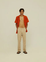 Linen Long Pant - Beige-OAS-Over the Rainbow