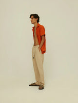 Linen Long Pant - Beige-OAS-Over the Rainbow