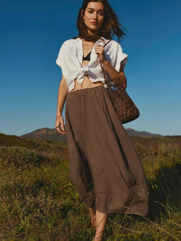 Aria Linen Shirt - White-Velvet-Over the Rainbow