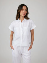 Two Pocket Short Sleeve Shirt - White