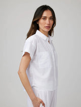 Two Pocket Short Sleeve Shirt - White