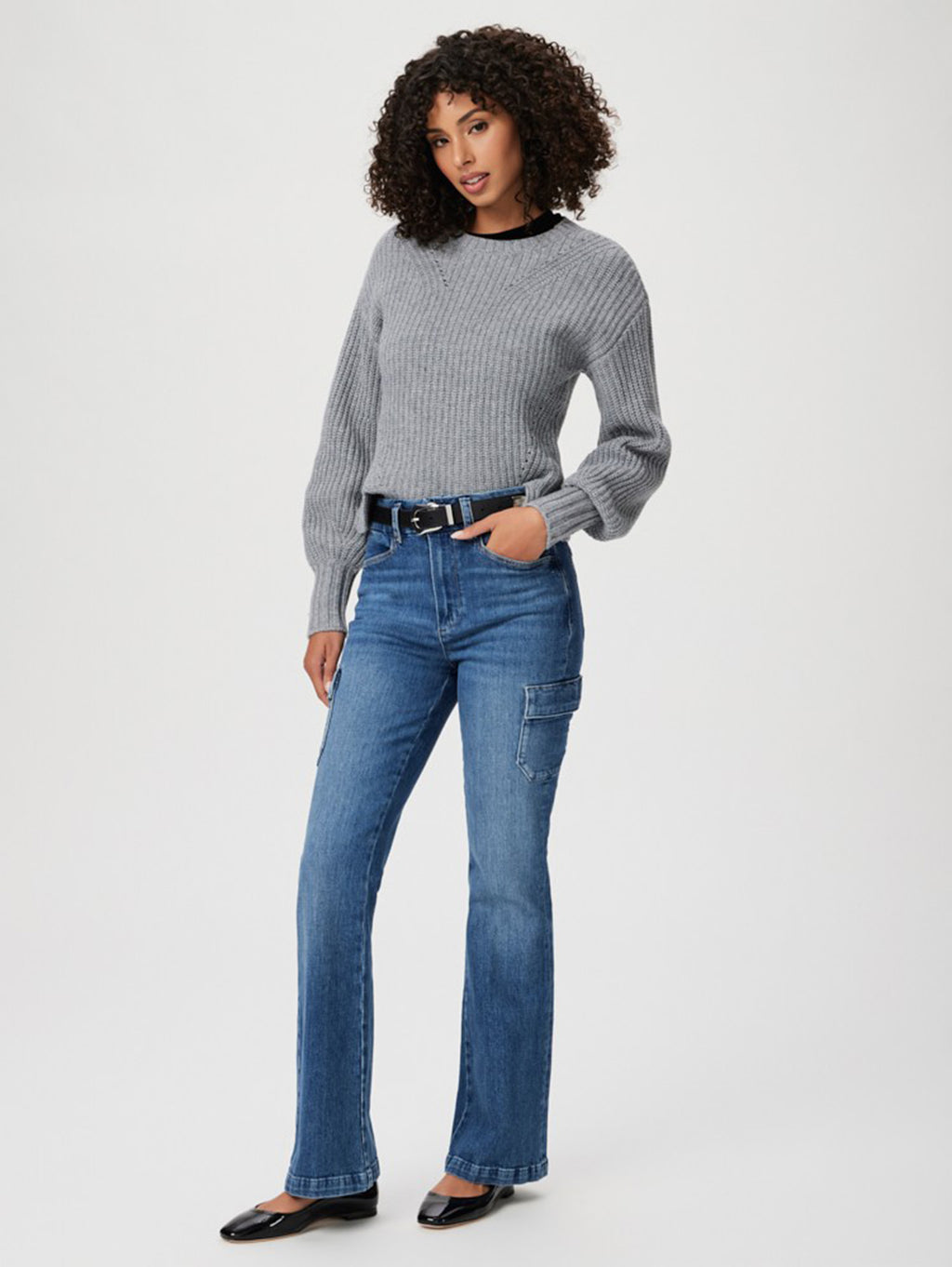 PAIGE Dion Cargo Trouser Flare Jeans