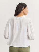 Carena Top - White-Velvet-Over the Rainbow