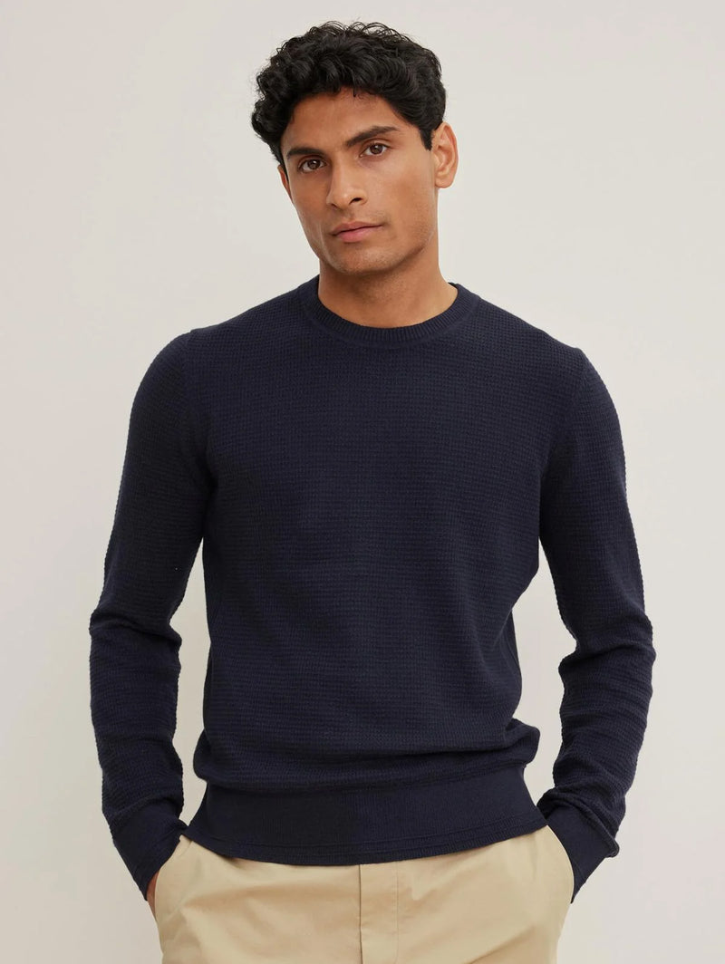 Ace Thermal Sweater - Navy-Velvet-Over the Rainbow