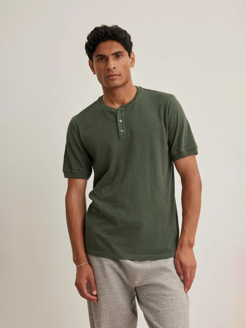 Vito Slub Henley Tee - Caper-Velvet-Over the Rainbow