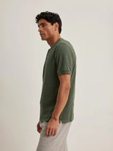 Vito Slub Henley Tee - Caper-Velvet-Over the Rainbow