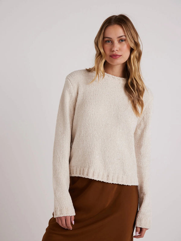 Crew Neck Sweater - Opal Ivory-Bella Dahl-Over the Rainbow