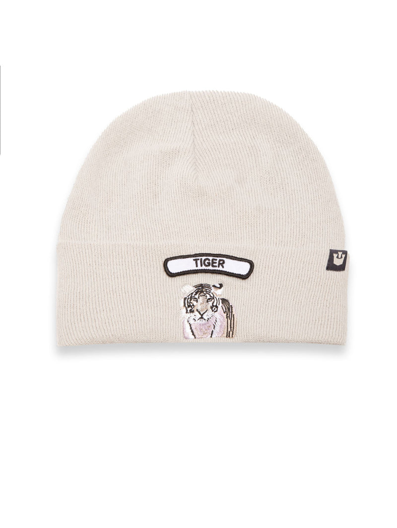 Soft Rock Tiger Beanie - Silver-GOORIN BROTHERS-Over the Rainbow