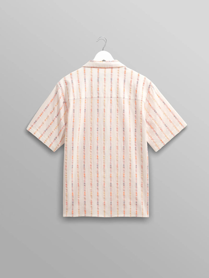 Didcot Shirt - Ecru Orange Stripe-Wax London-Over the Rainbow