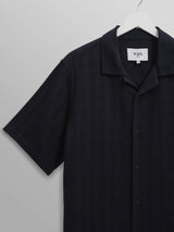 Didcot Shirt - Navy Open Weave-Wax London-Over the Rainbow