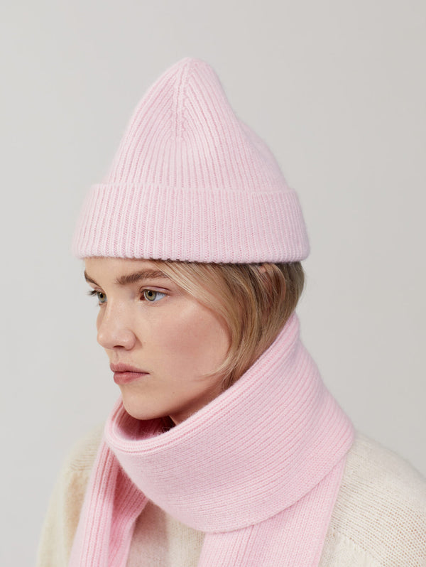 Classic Angora Beanie - Blush-LE BONNET-Over the Rainbow