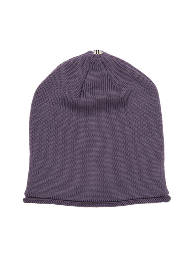 Glossy Knit Hat - Smokey Purple-Lindo F-Over the Rainbow