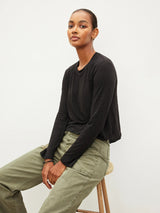 Kara Linen Tee - Black-Velvet-Over the Rainbow