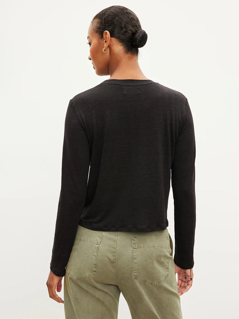 Kara Linen Tee - Black-Velvet-Over the Rainbow