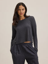 Kara Linen Tee - Shadow-Velvet-Over the Rainbow