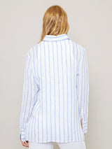 Linen Stripe Shirt - White-STARK-Over the Rainbow