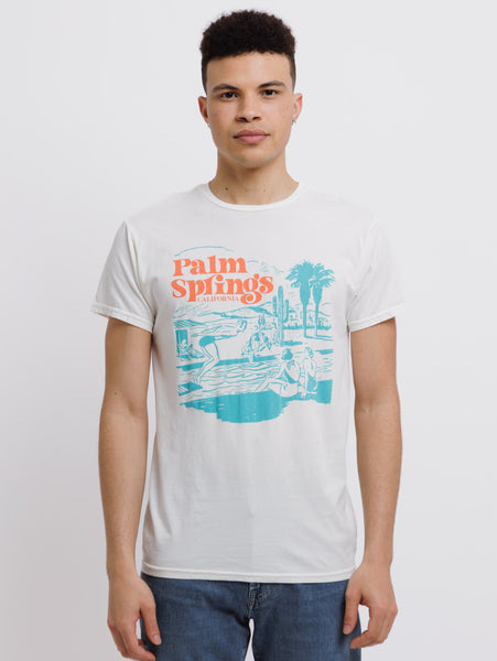 Palm Angels California Logo Over T-shirt in White for Men