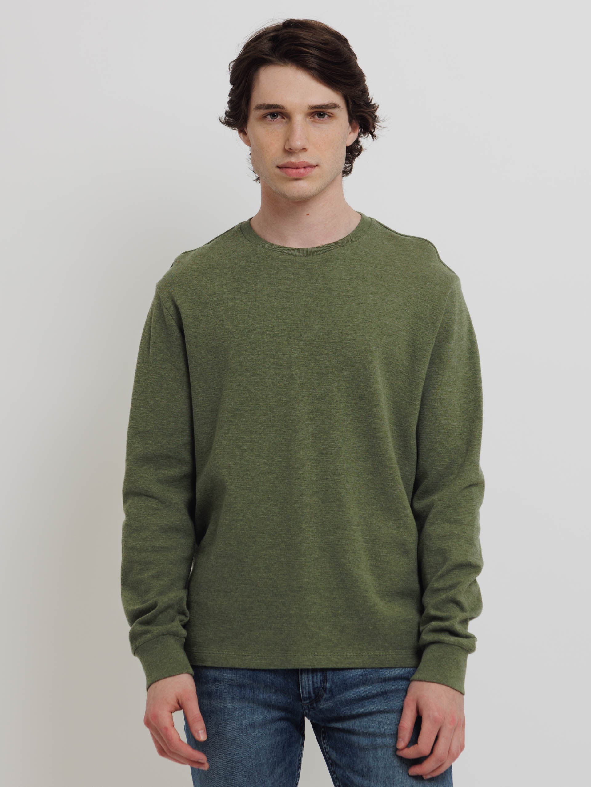 FRAME | Long Sleeve Duofold Top - Heathered Desert Sage | Over The ...