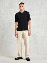 Naples Knit Polo - Midnight-Wax London-Over the Rainbow