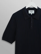 Naples Knit Polo - Midnight-Wax London-Over the Rainbow