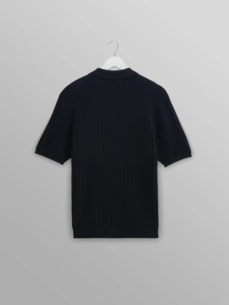 Naples Knit Polo - Midnight-Wax London-Over the Rainbow