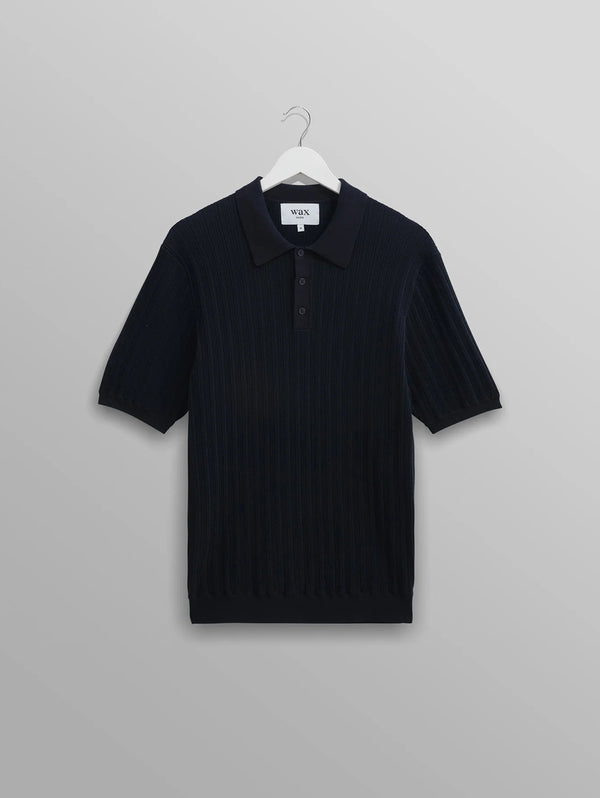 Naples Knit Polo - Midnight-Wax London-Over the Rainbow