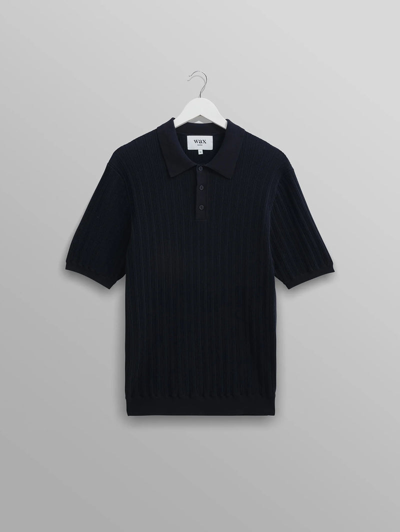 Naples Knit Polo - Midnight-Wax London-Over the Rainbow