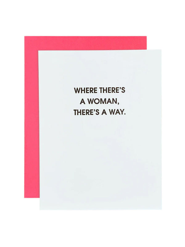 Where There's A Woman There's A Way - Letterpress-CHEZ GAGNE LETTERPRESS-Over the Rainbow