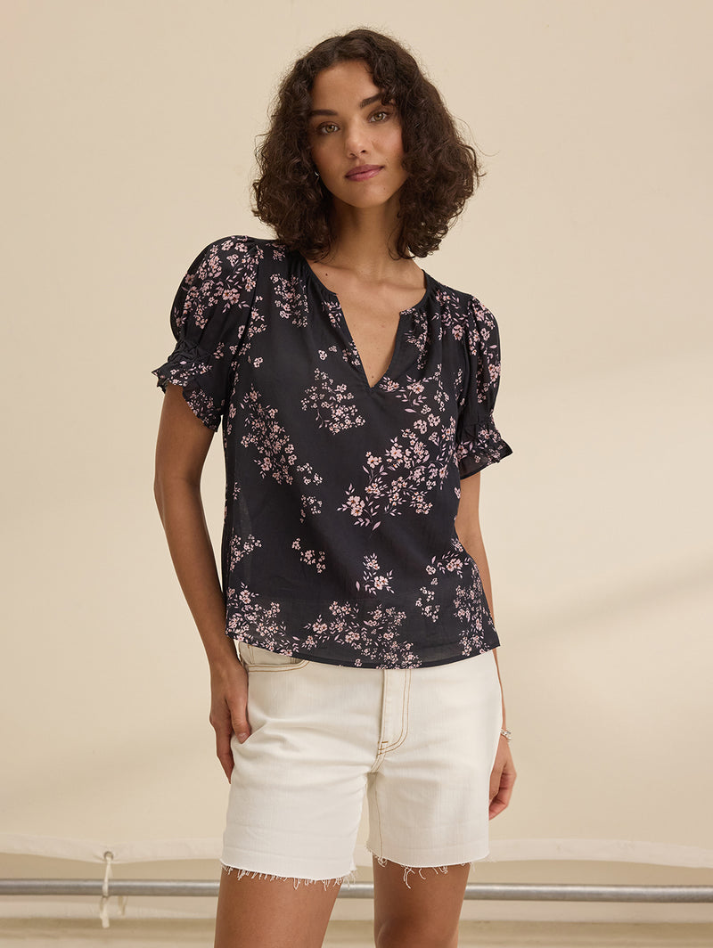 Leslie Printed Top - Meadow-Velvet-Over the Rainbow