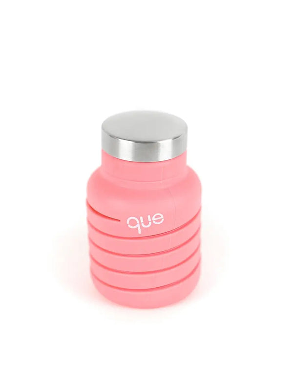 Collapsible Bottle 20 Oz - Coral Pink-QUE BOTTLE-Over the Rainbow