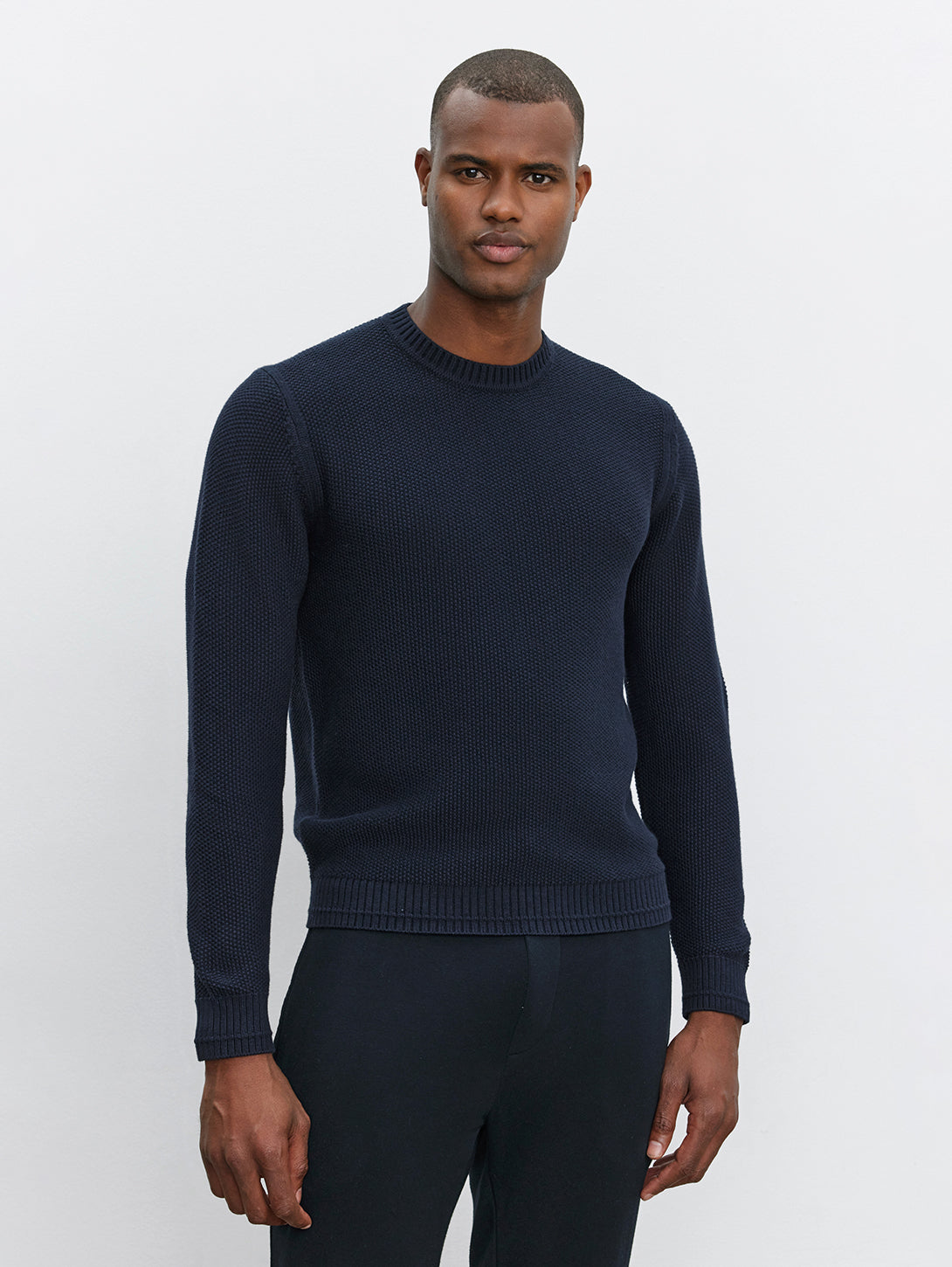 VELVET | Marco Seed Stitch Sweater - Navy | Over The Rainbow Canada ...