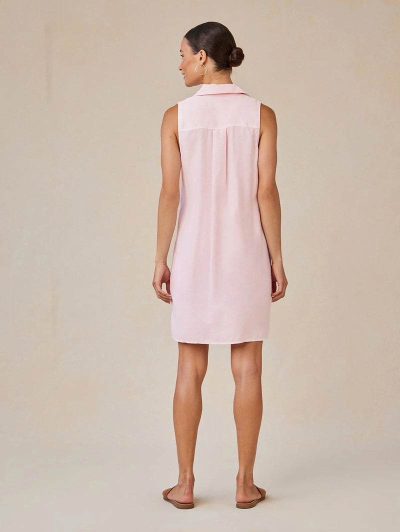 Sleeveless A-Line Dress - Petal Pink-Bella Dahl-Over the Rainbow