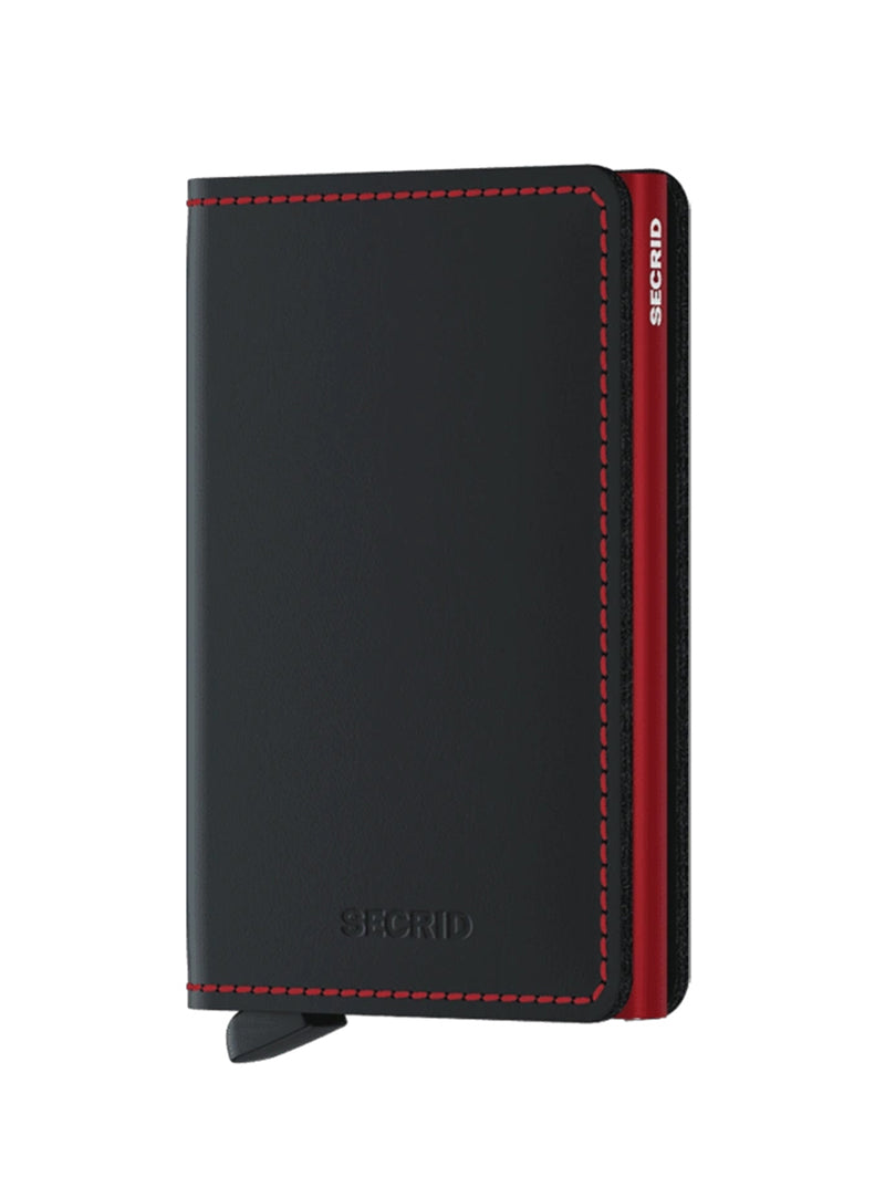 Slimwallet - Matte Black & Red-SECRID WALLET-Over the Rainbow